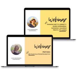 PAKIET szkoleń online - Przyimki. Nie tylko dla początkujących & Zaimki dopełnienia bliższego i dalszego